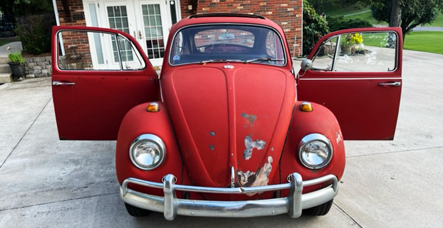SOLD - L456 Ruby Red ’67 Beetle Sunroof