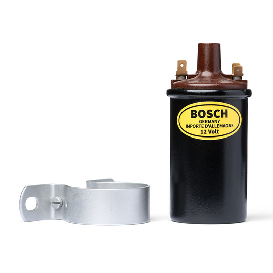 12V German Bosch Coil &amp; Bracket - Restored by Air-Cooled Artifacts — for classic Volkswagens