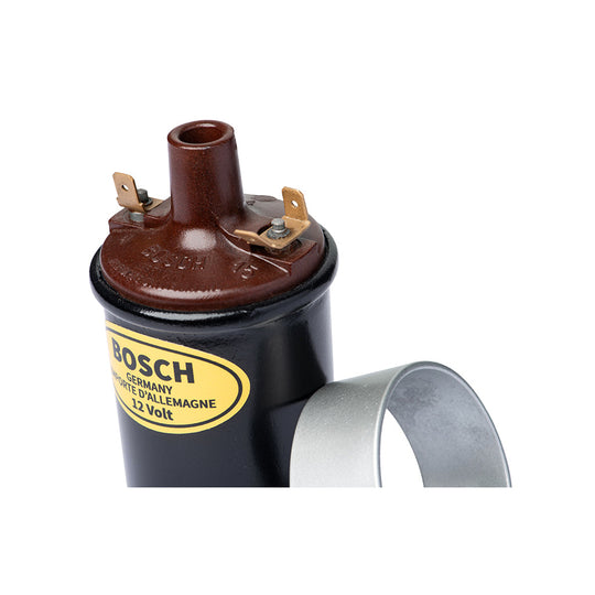 12V German Bosch Coil &amp; Bracket - Restored by Air-Cooled Artifacts — for classic Volkswagens