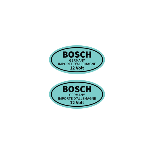 12V Bosch Coil Decal in Blue - 2 Pack — for classic Volkswagens