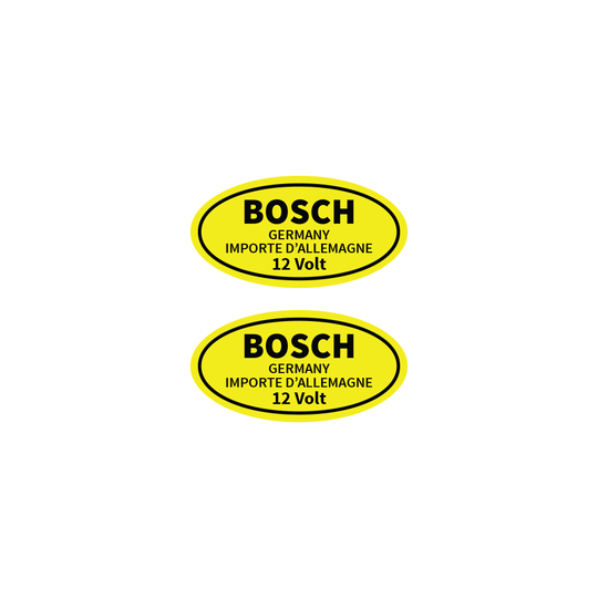 12V Bosch Coil Decal in Yellow - 2 Pack — for classic Volkswagens