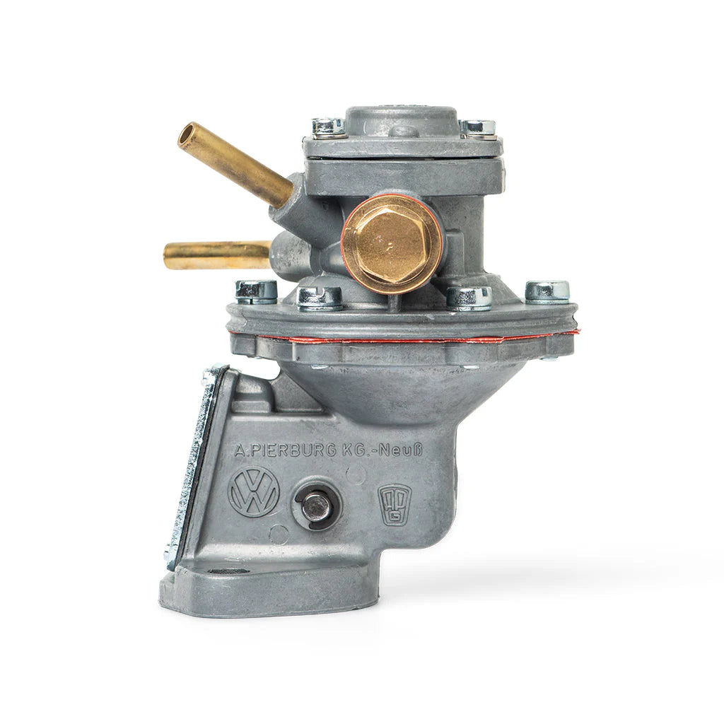 1300/1600 German Pierburg Fuel Pump Restored by Air-Cooled Artifacts, front view — for classic Volkswagens
