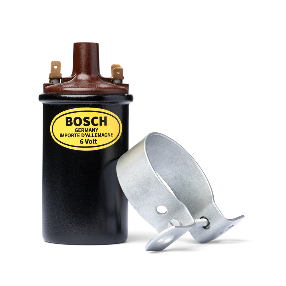 6V German Bosch Coil & Bracket - Restored by Air-Cooled Artifacts — for classic Volkswagens