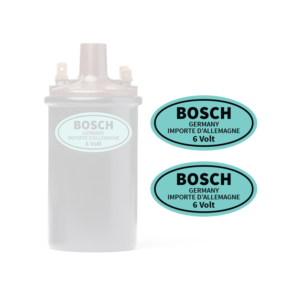 6V Bosch Coil Decal Pack - Blue