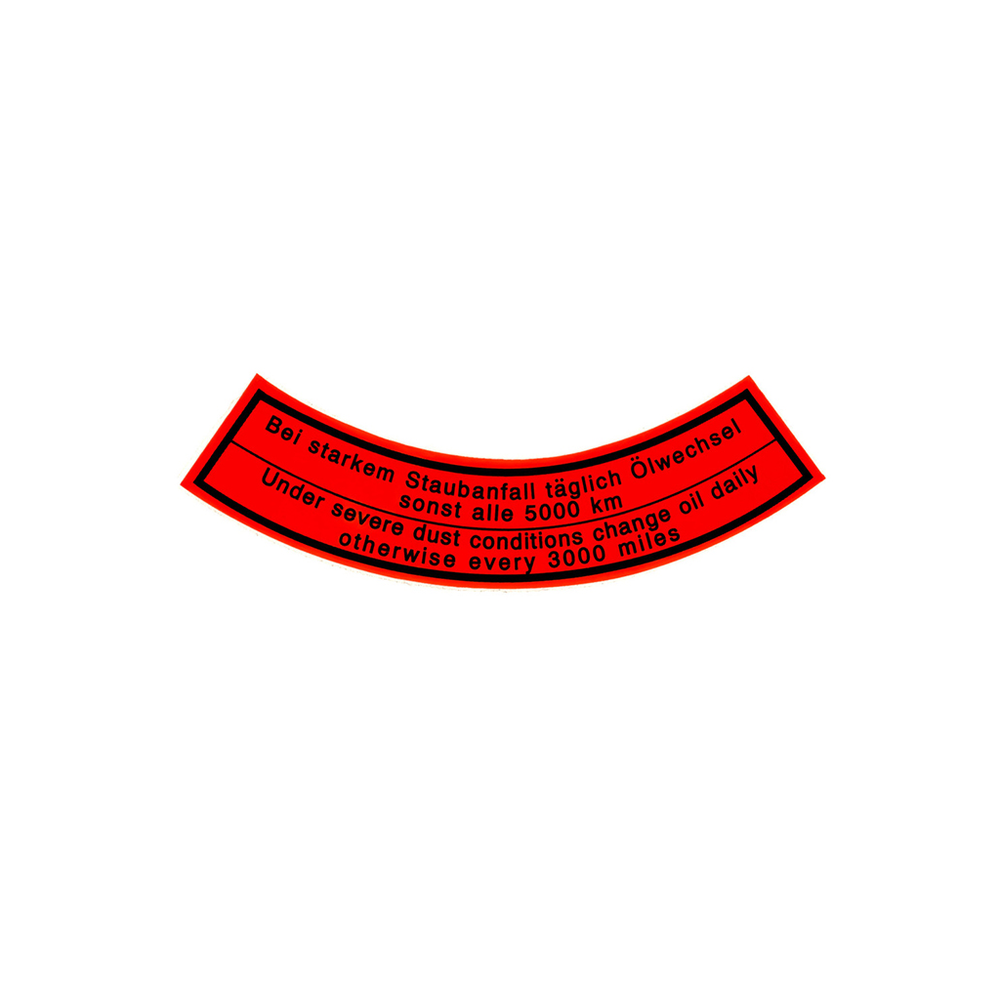 Oil Bath Air Cleaner Decal